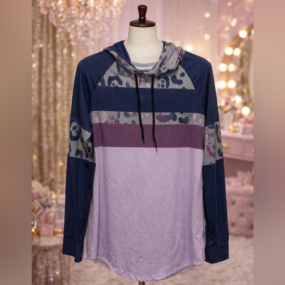 WOMEN LILY BY FIRMIANA POLYESTER/SPANDEX HOODIE NWT SIZE S 🥰 CUTE